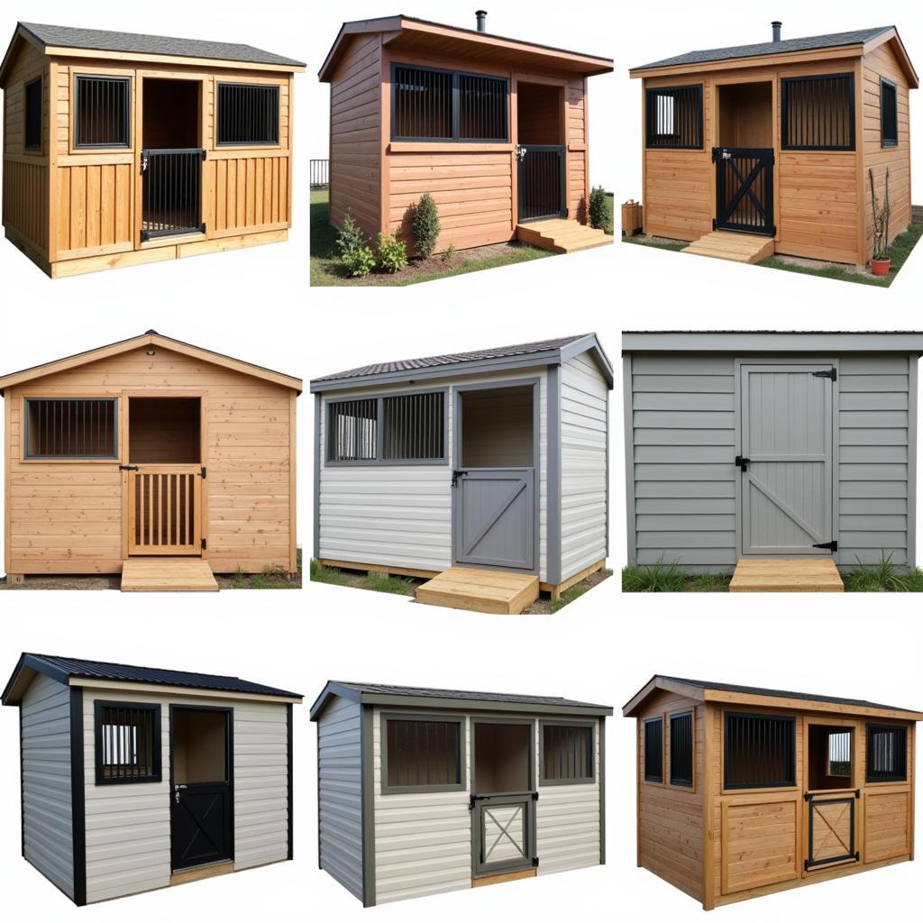 Different 12x12 horse stall kit types