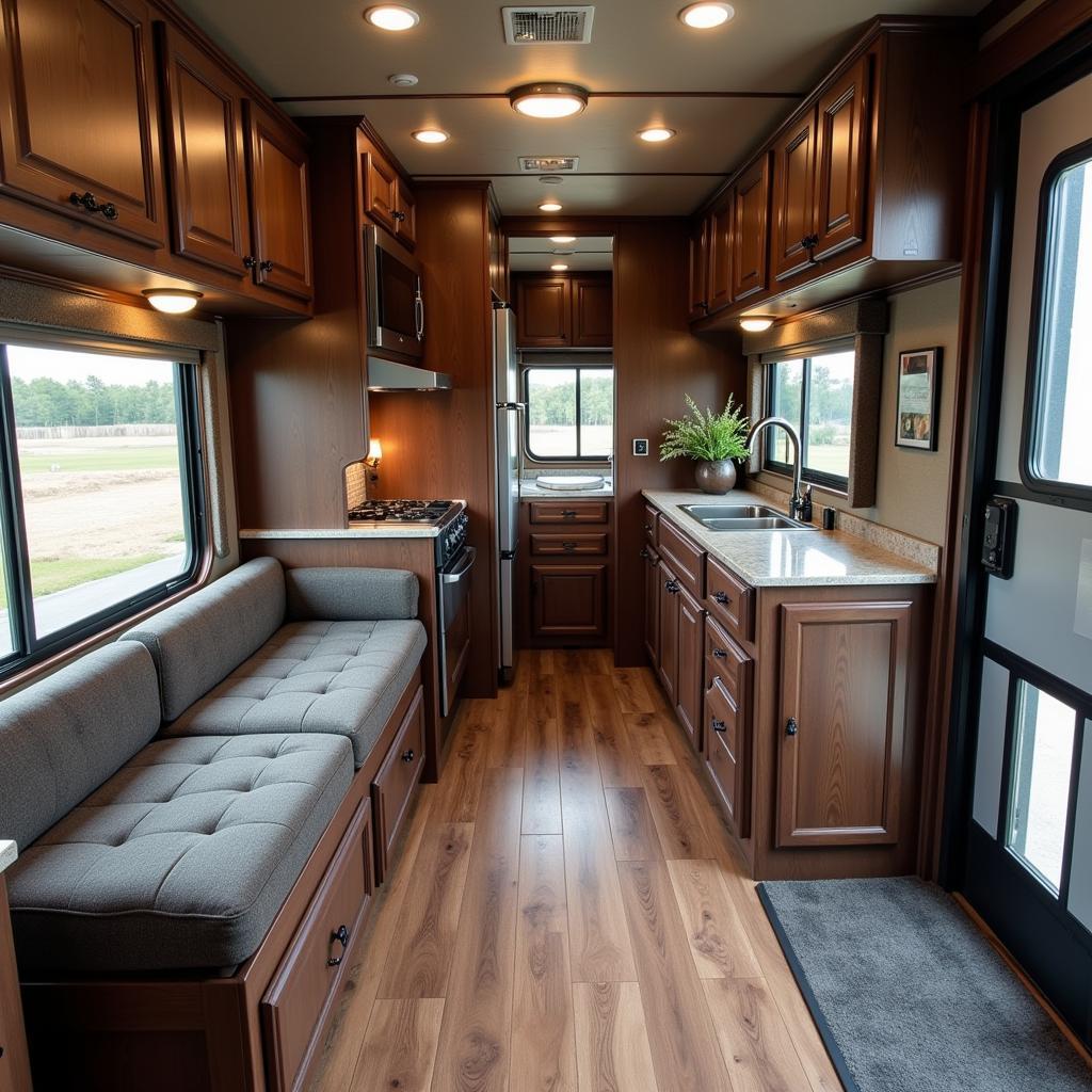 Luxurious Living Quarters in an 18 Wheeler Horse Trailer