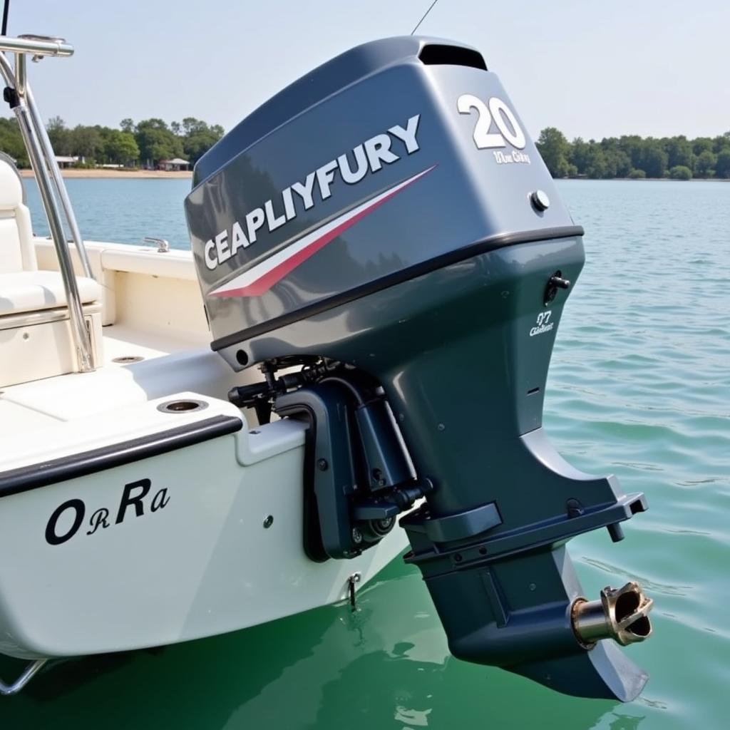 20 Horsepower Outboard on Fishing Boat