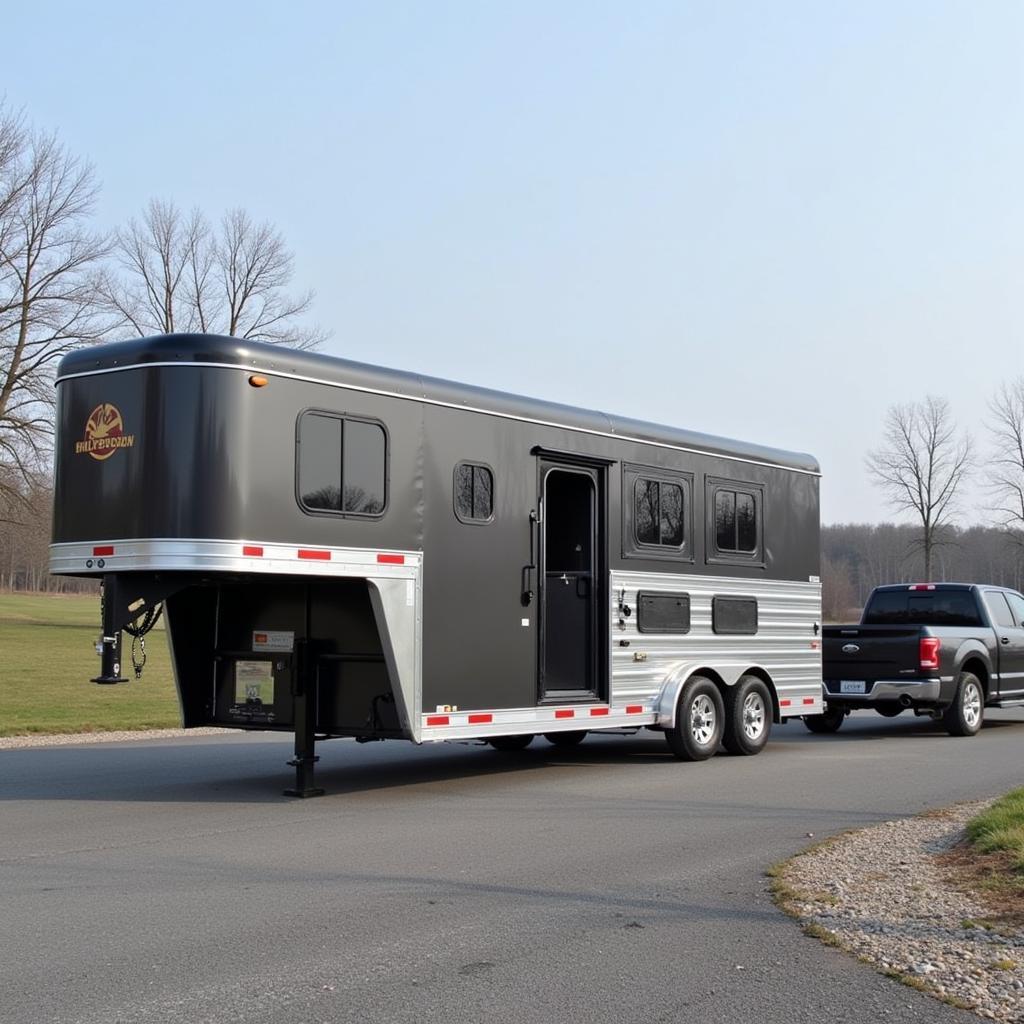 Modern 3 Horse Living Quarters Trailer Exterior