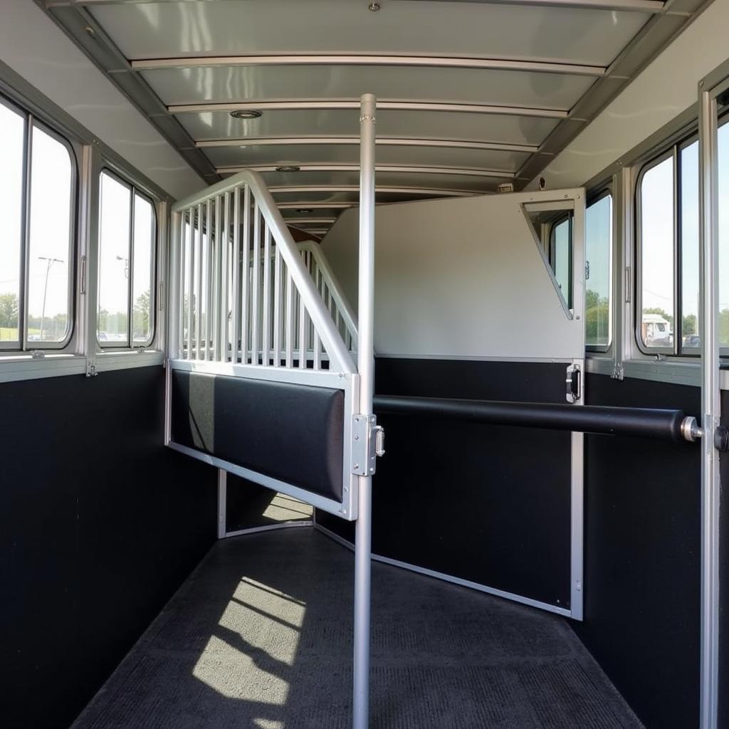 Spacious Interior of a 3 Horse Trailer