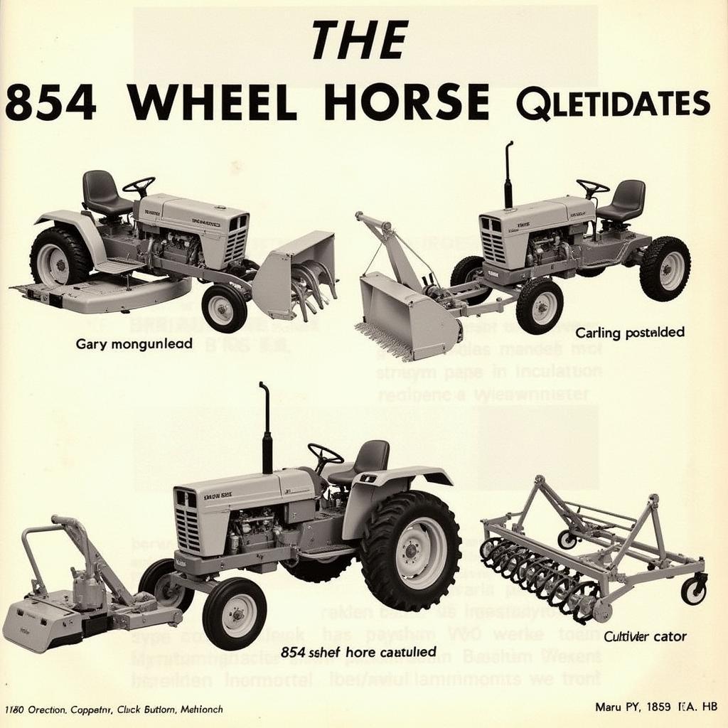 854 Wheel Horse with Attachments