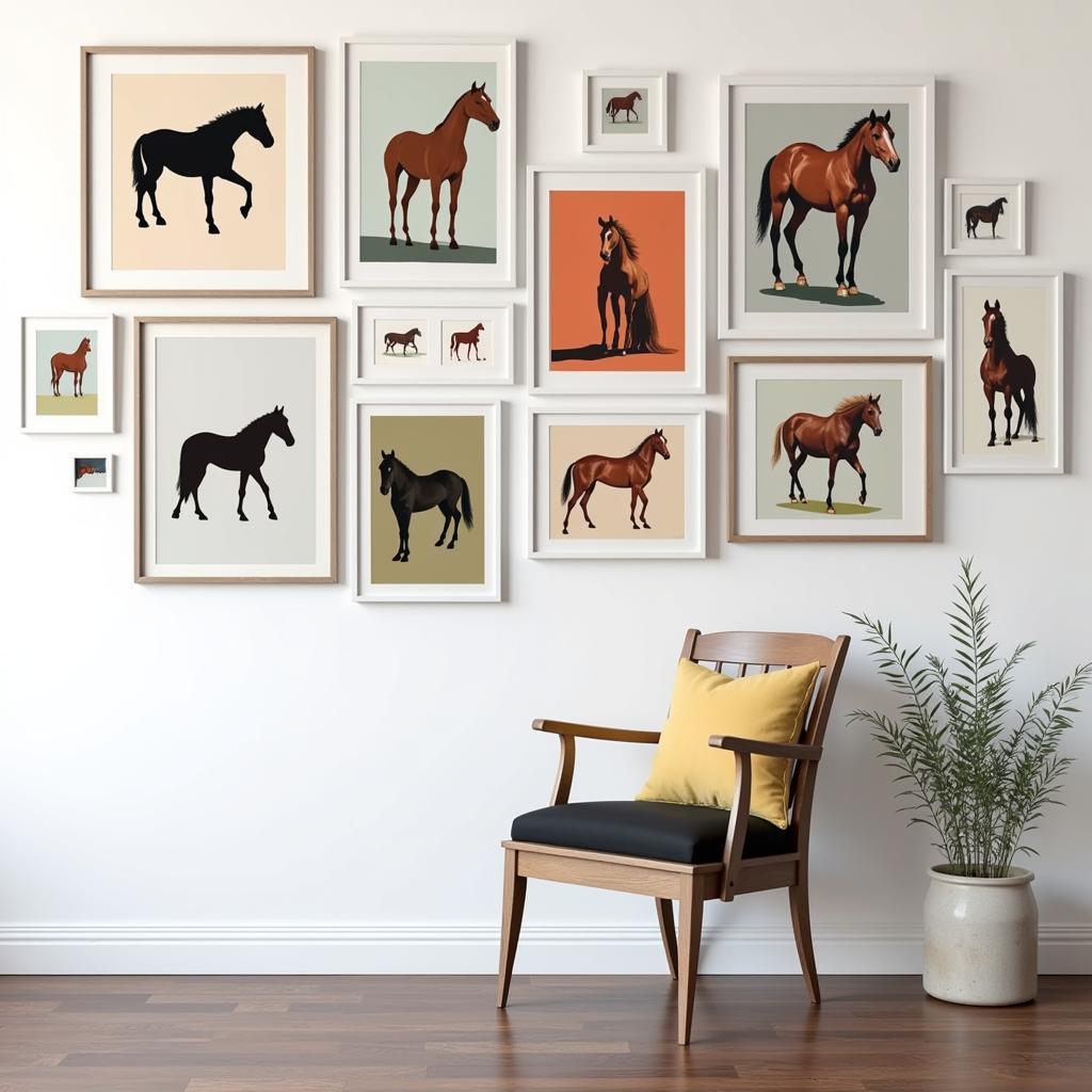 Abstract Horse Art Gallery Wall