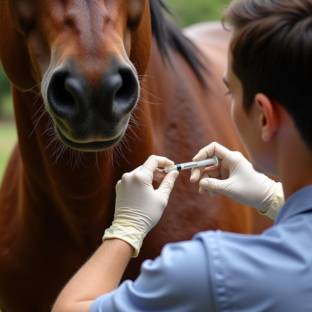 Horse Receiving Adequan Injection