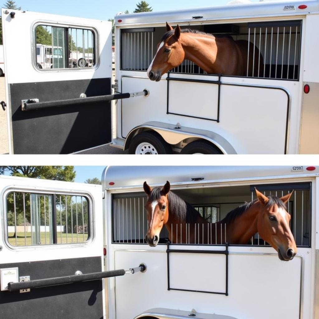 Adjustable Black Horse Roll Bars for Horses of Different Sizes