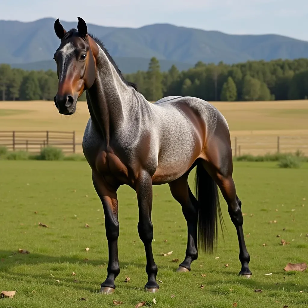 Akhal-Teke horse with its distinctive metallic coat 