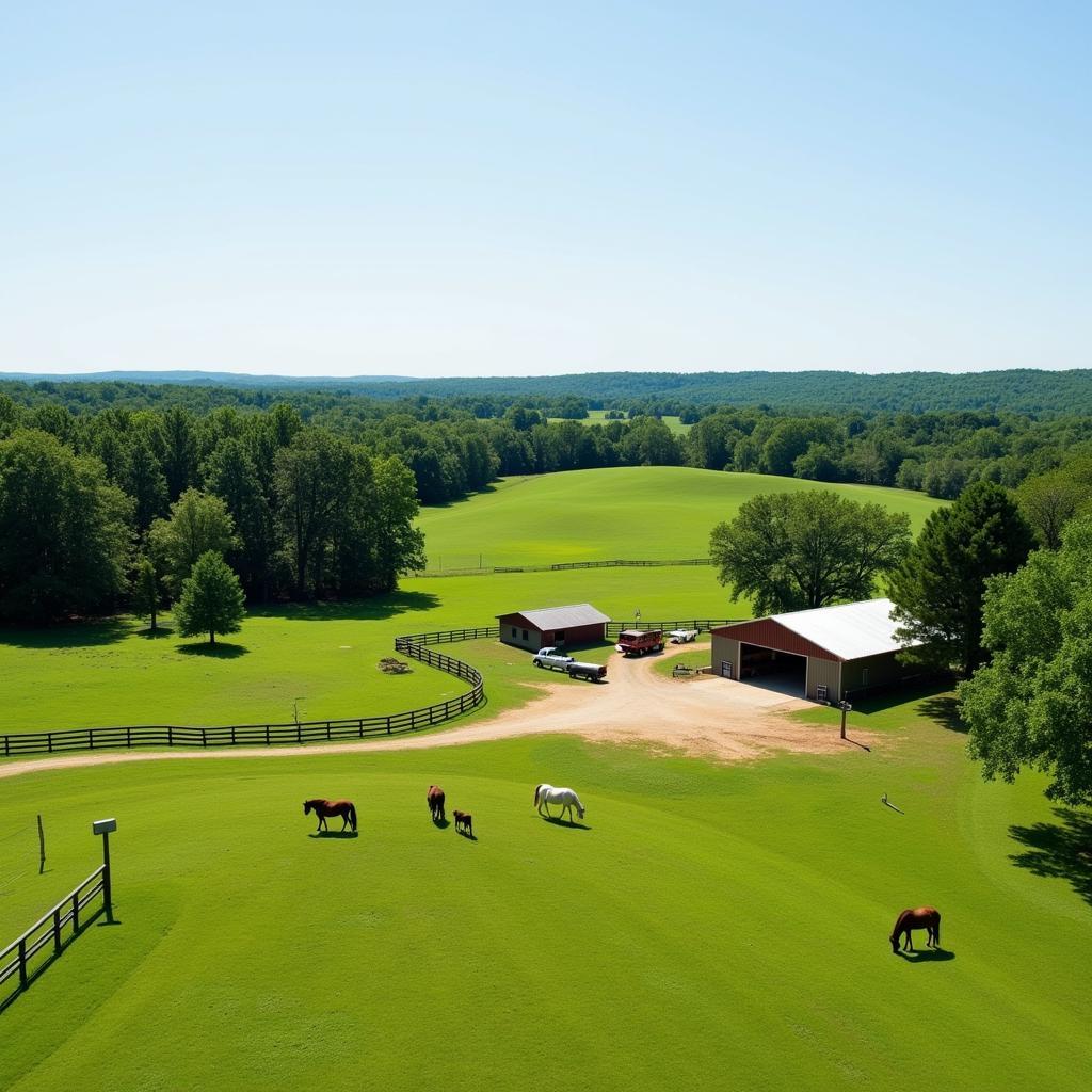 Horse rescue farm in Alabama