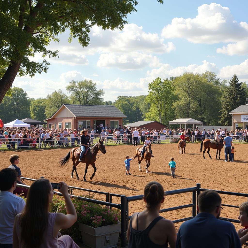 Spectators enjoying an Alberta horse show