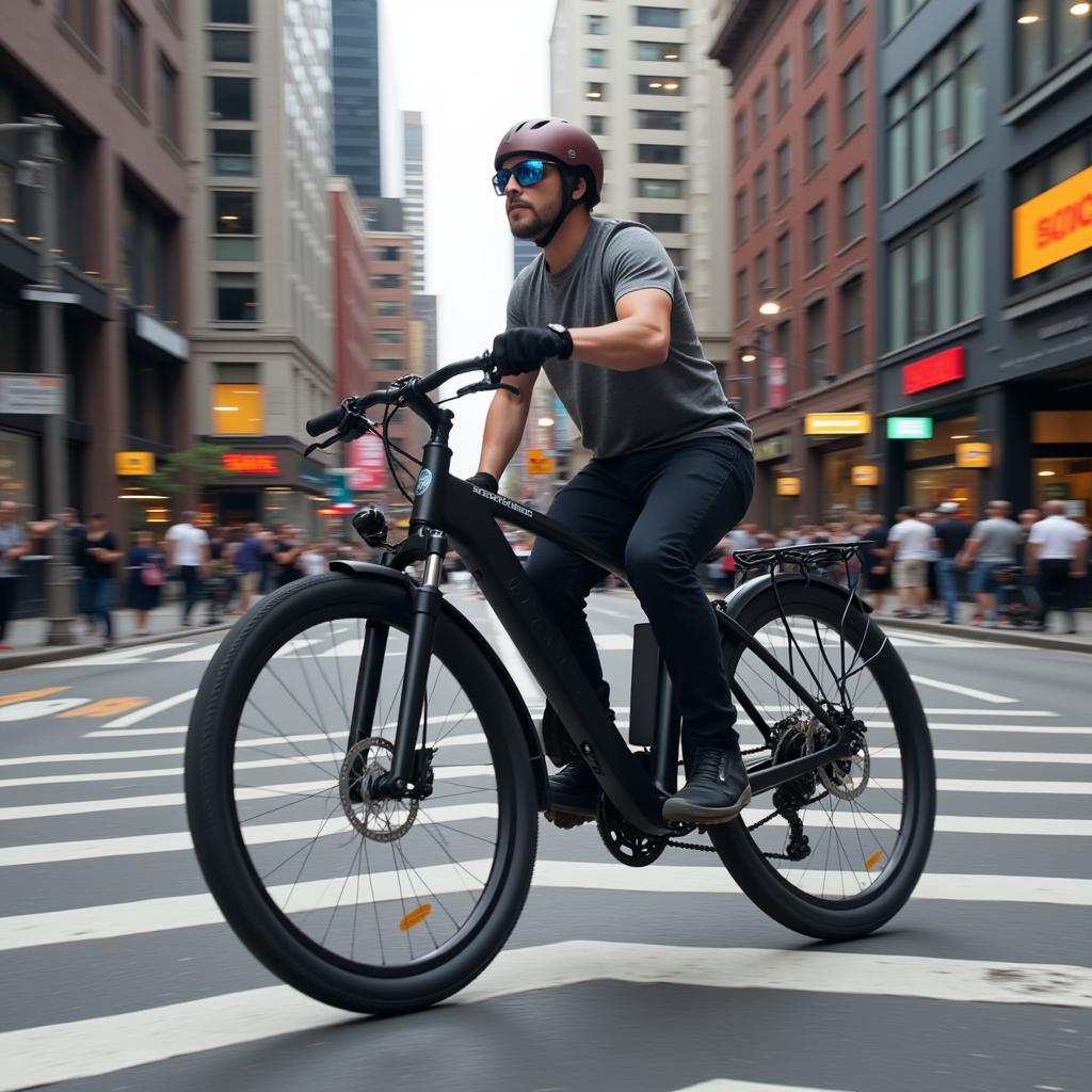 All-City Space Horse navigating city streets