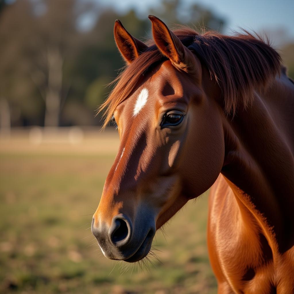 Horse Showing Improved Muscle Tone After Amino Acid Supplementation