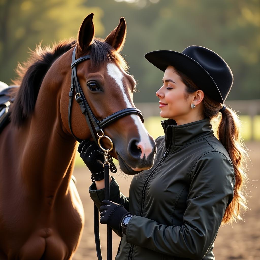 Anglo Arabian Horse and Rider Bonding