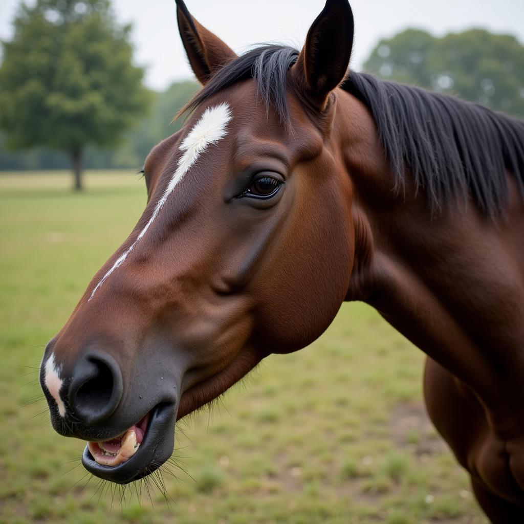 Anhidrotic Horse Exhibiting Rapid Breathing