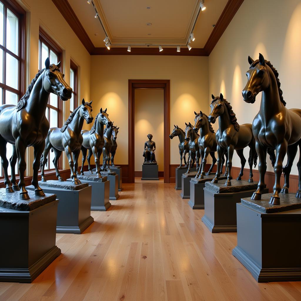 Antique Bronze Horse Statue Collection