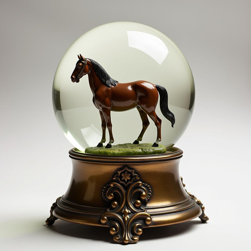 An Antique Horse Snow Globe