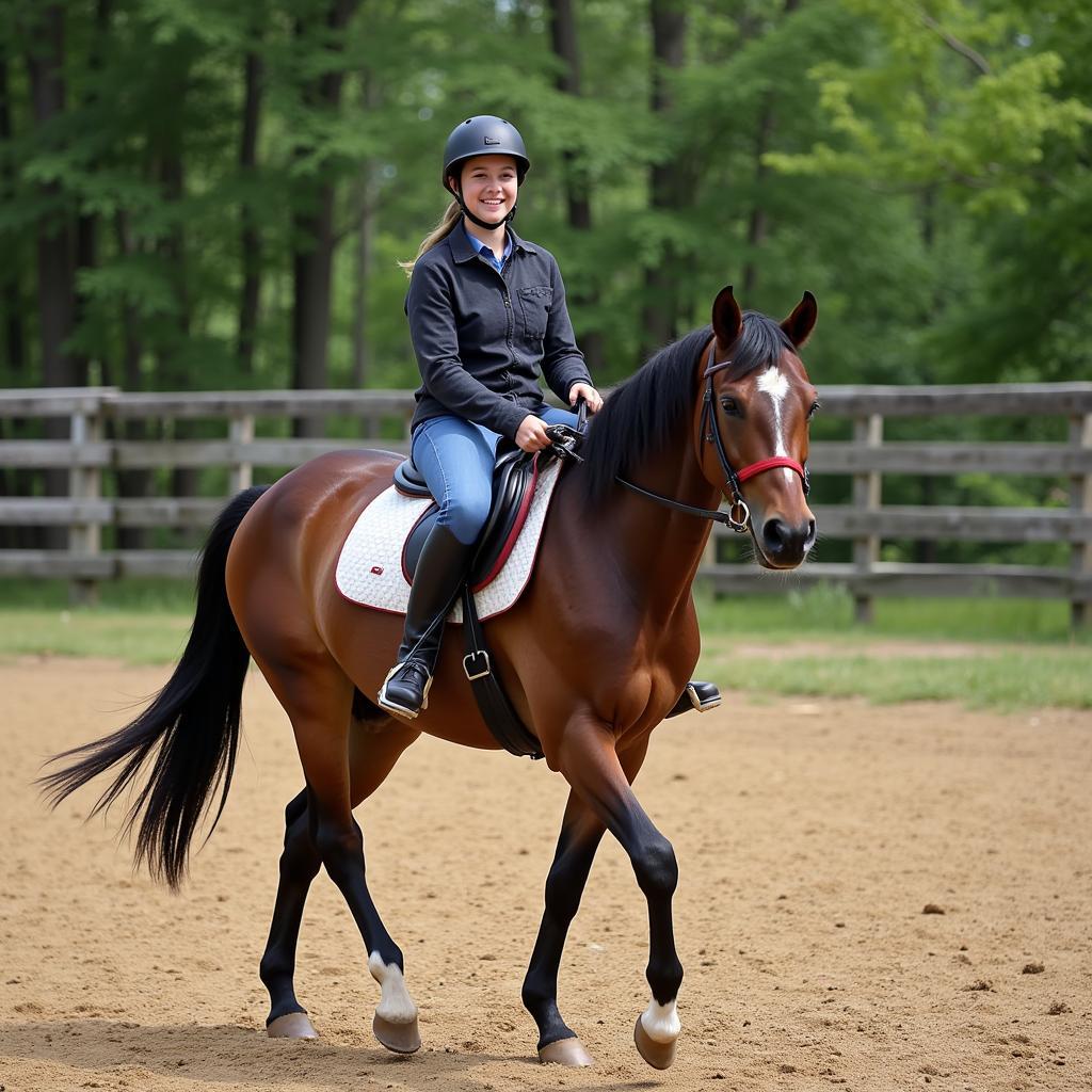 Riding lesson at Apple Creek Farm