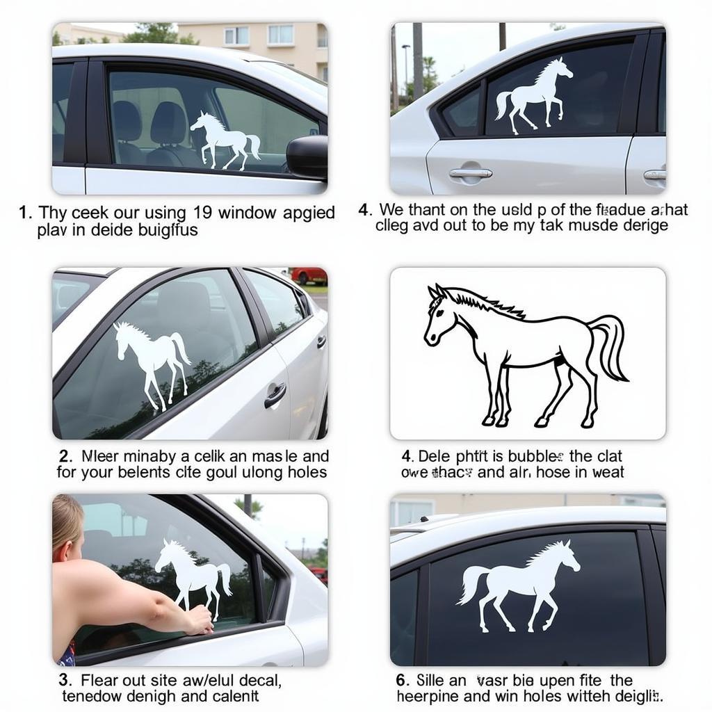 Applying Horse Window Decals