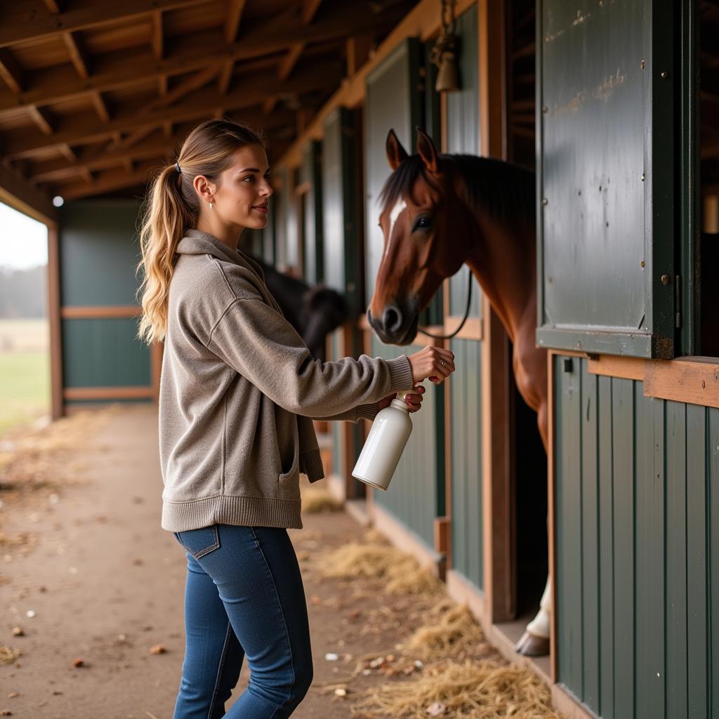 Applying Natural Fly Repellent