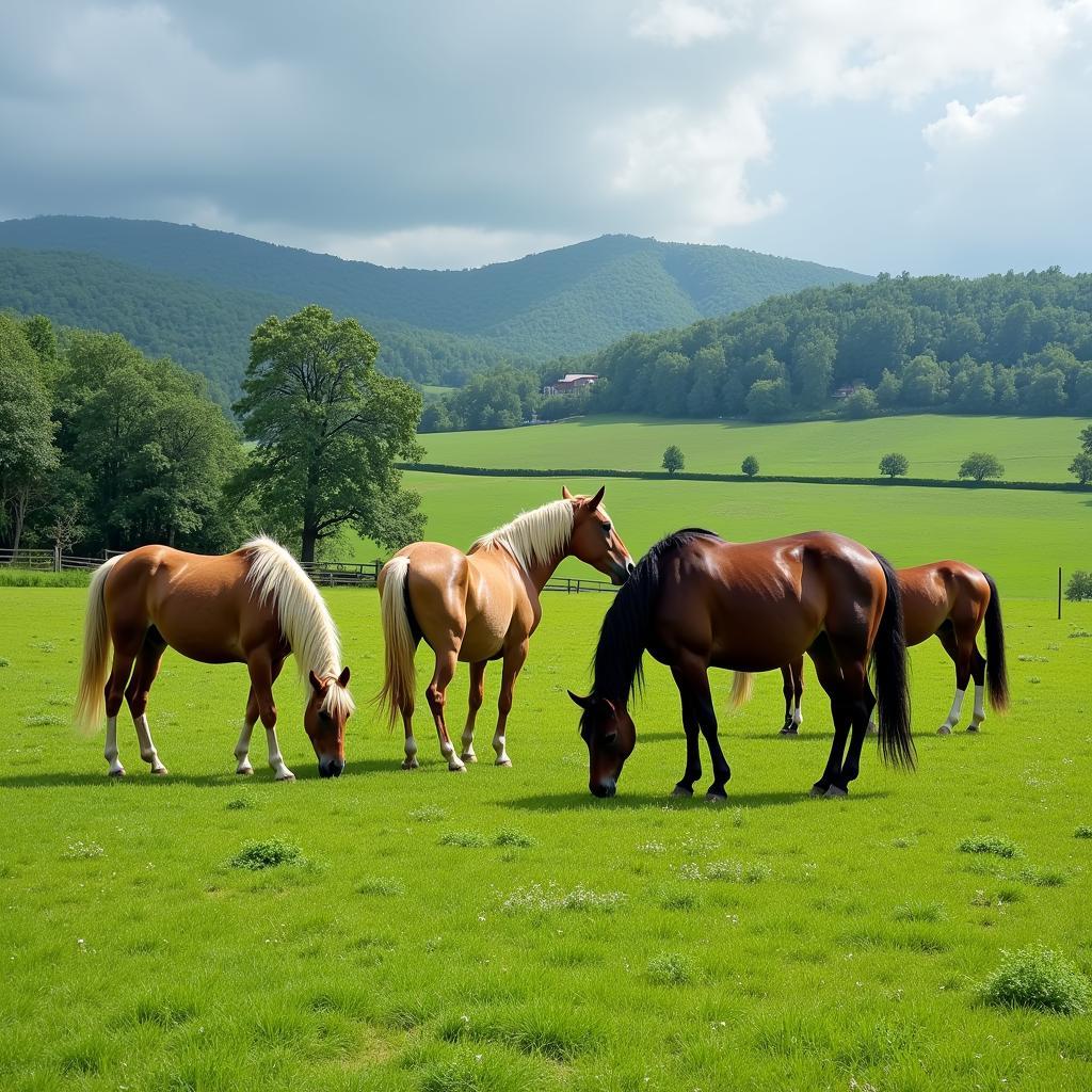 Arabian Horses in the Paddock