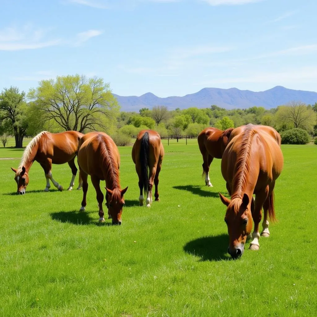 Arizona Horse Events Guide: Horses Grazing in a Field