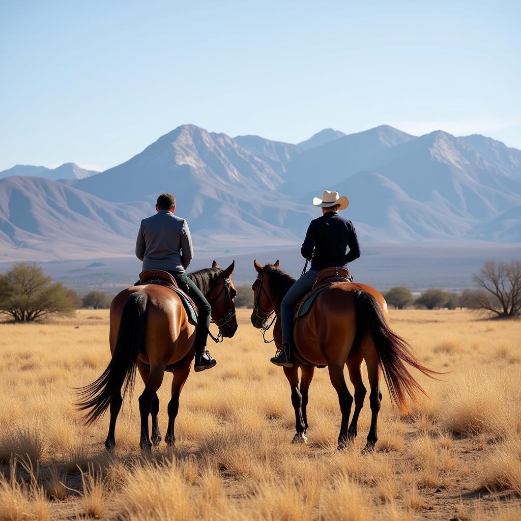 Horseback Riding on Bakersfield Trail with Mountain View