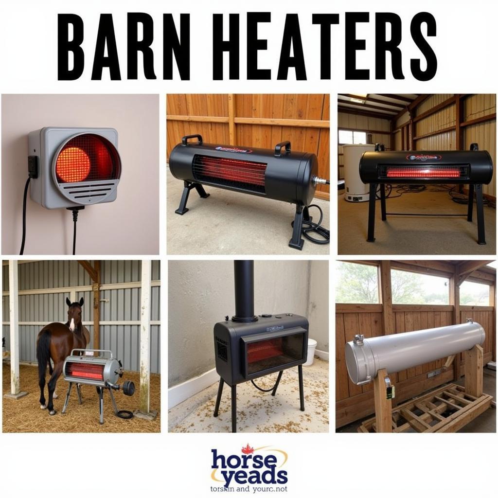 Different types of barn heaters for horses