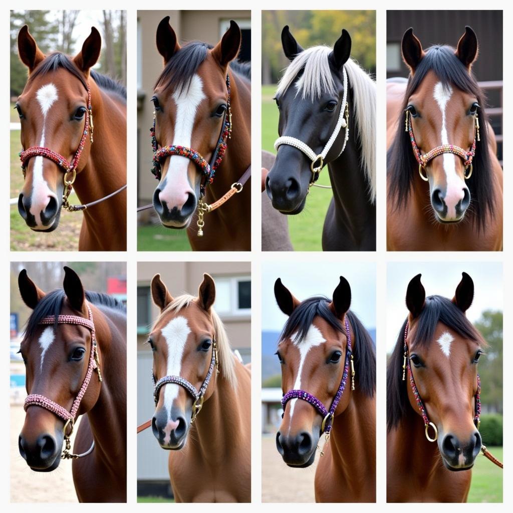 Different Styles of Beaded Headstalls