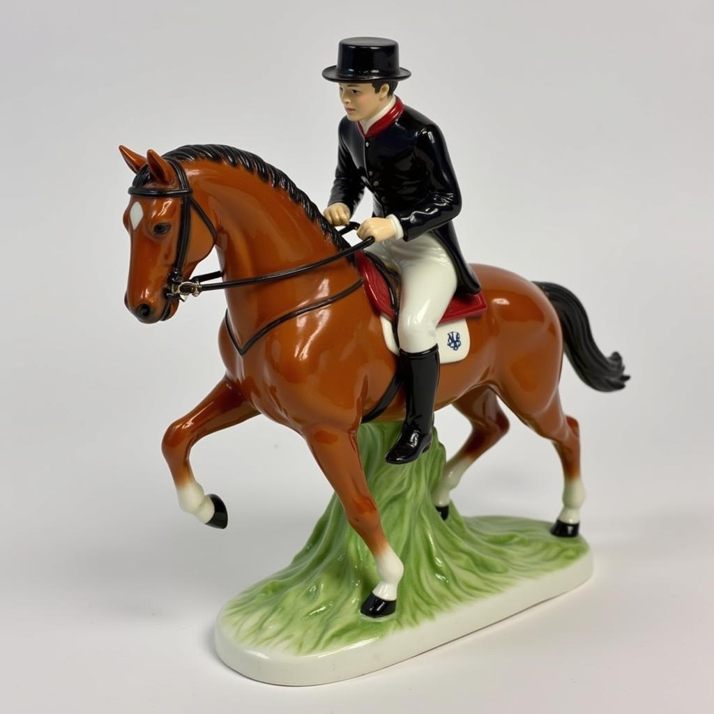 Beswick horse and rider figurine depicting a hunting scene