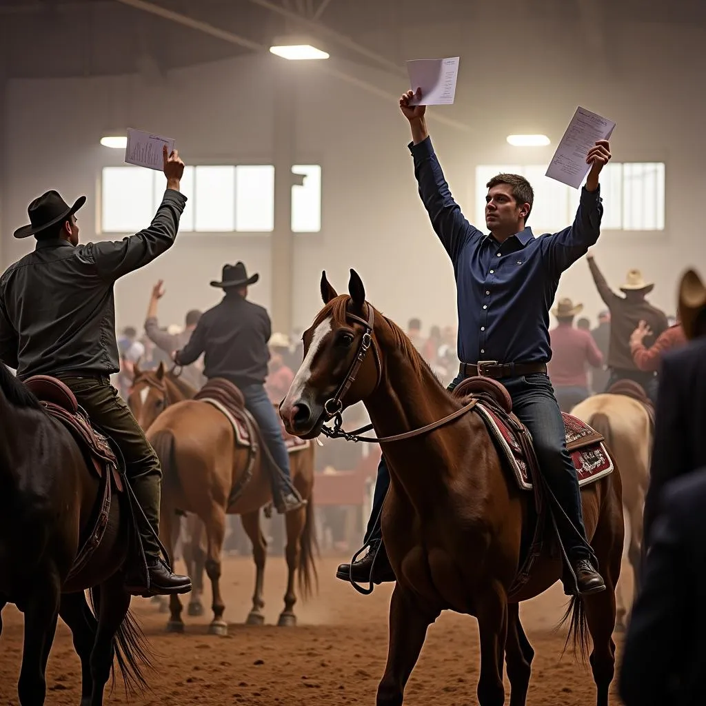 Billings Livestock Horse Sale Bidding