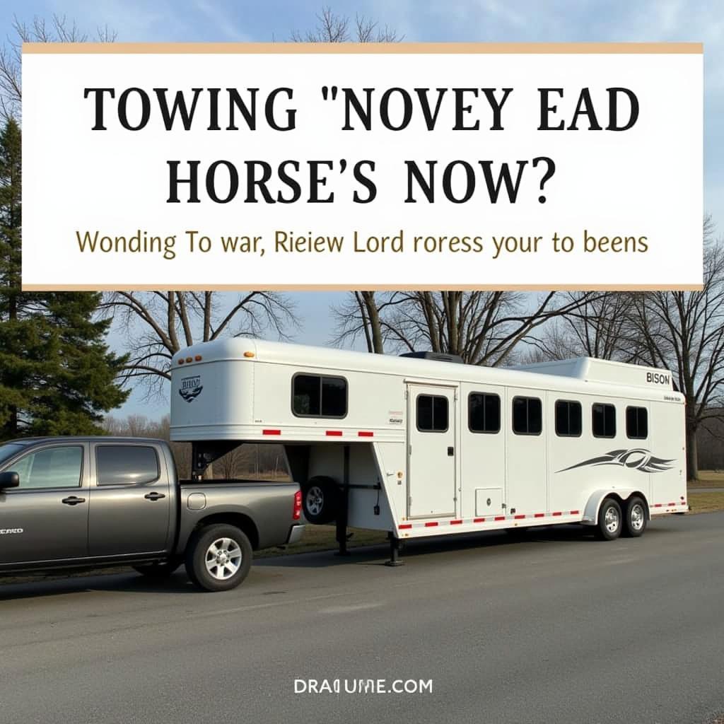 Towing a Bison Horse Trailer