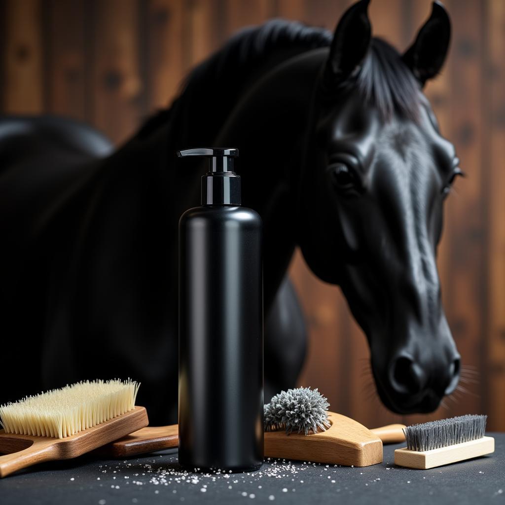 Black Horse Shampoo Bottle