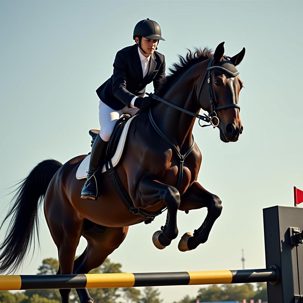 Black Horse Show Jumping Competition