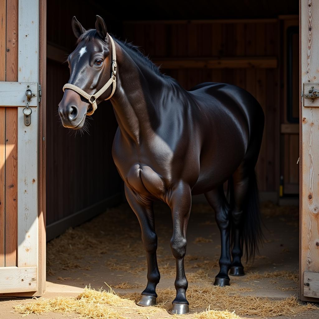 Black Mare Maternity Portrait