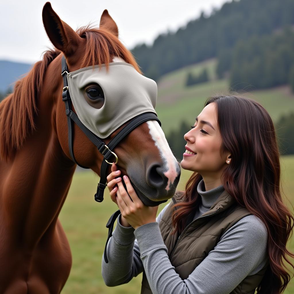 Blind Horse and Handler Connection