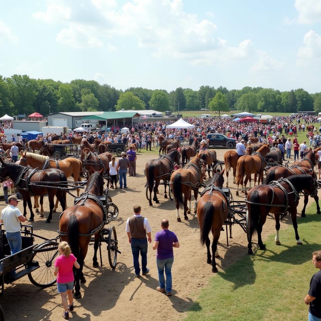 Boone County draft horse sale in progress