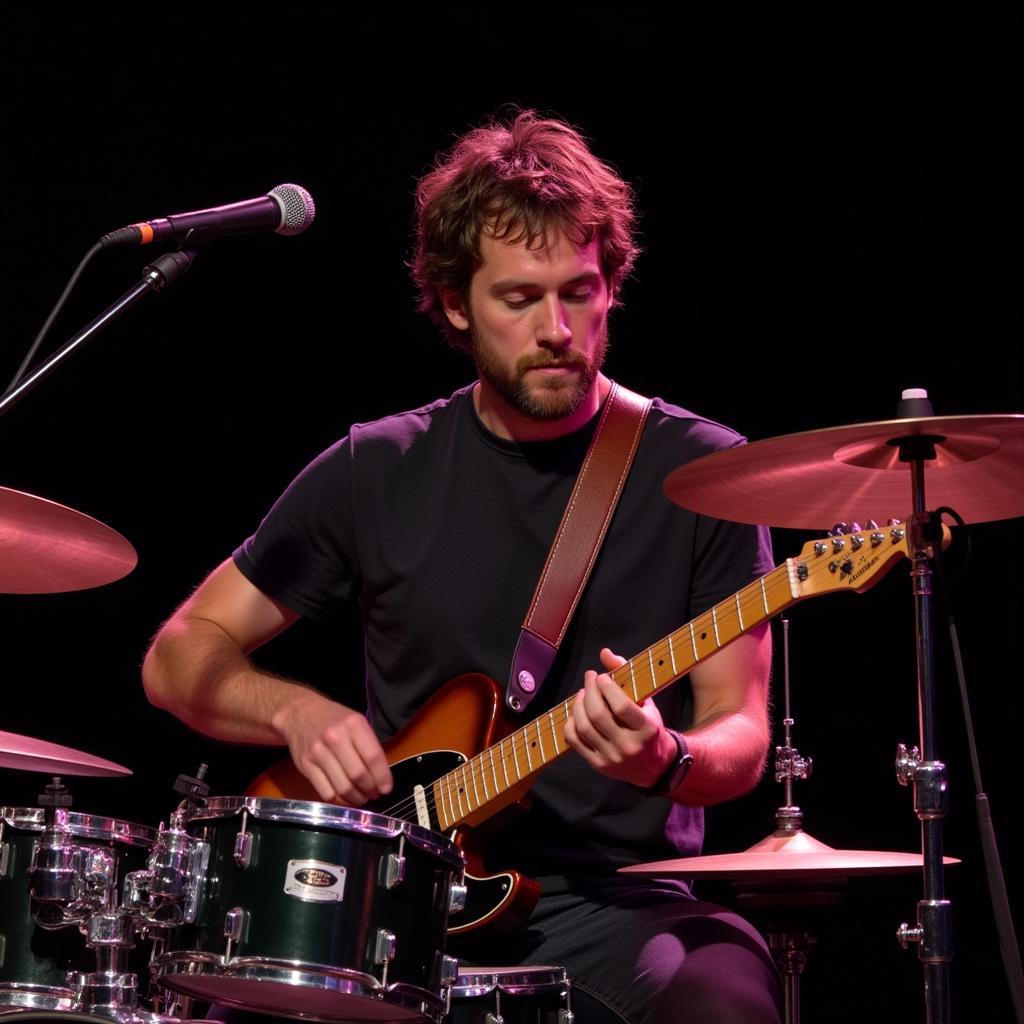 Brett Nash performing live with Band of Horses