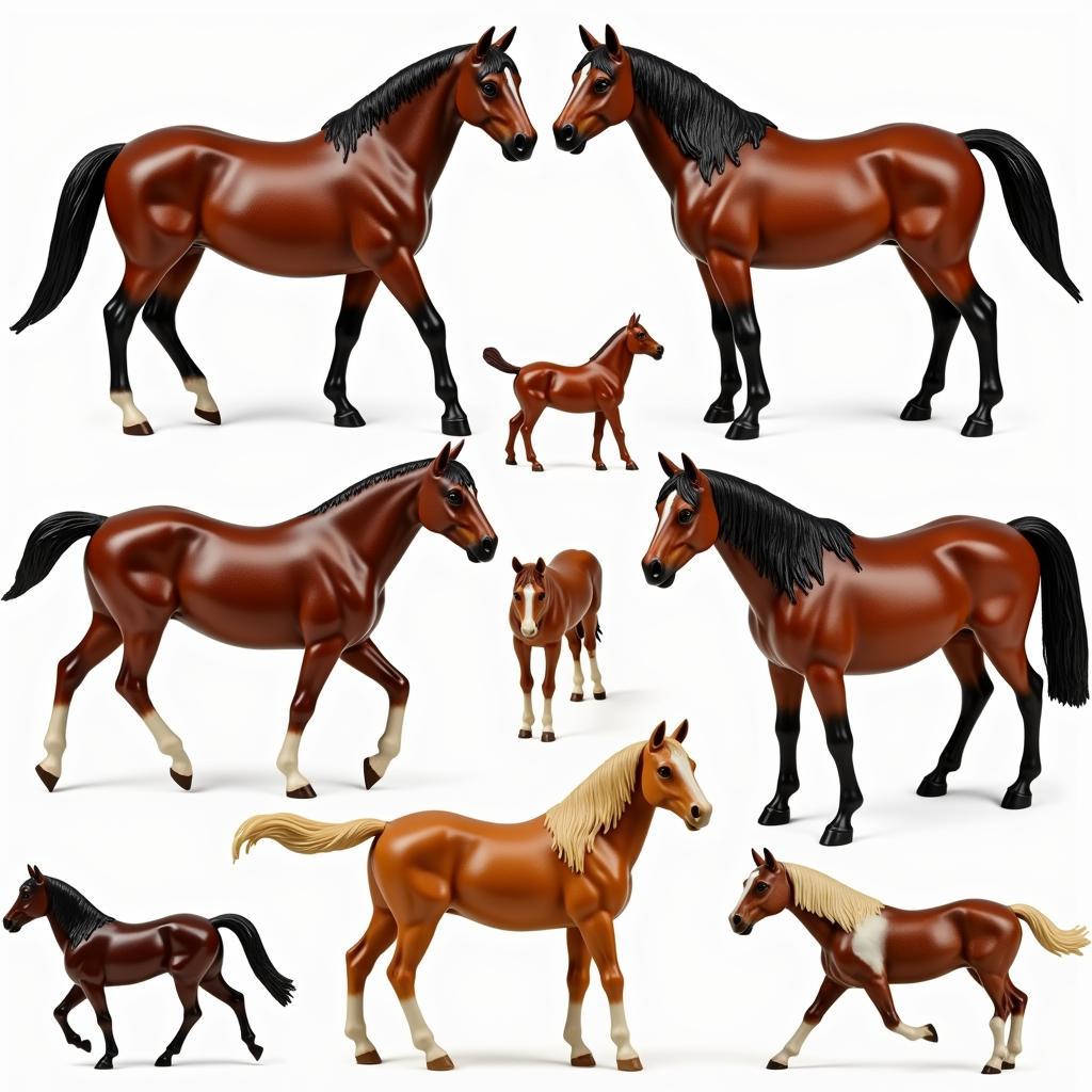 A collection of Breyer Holiday Horses