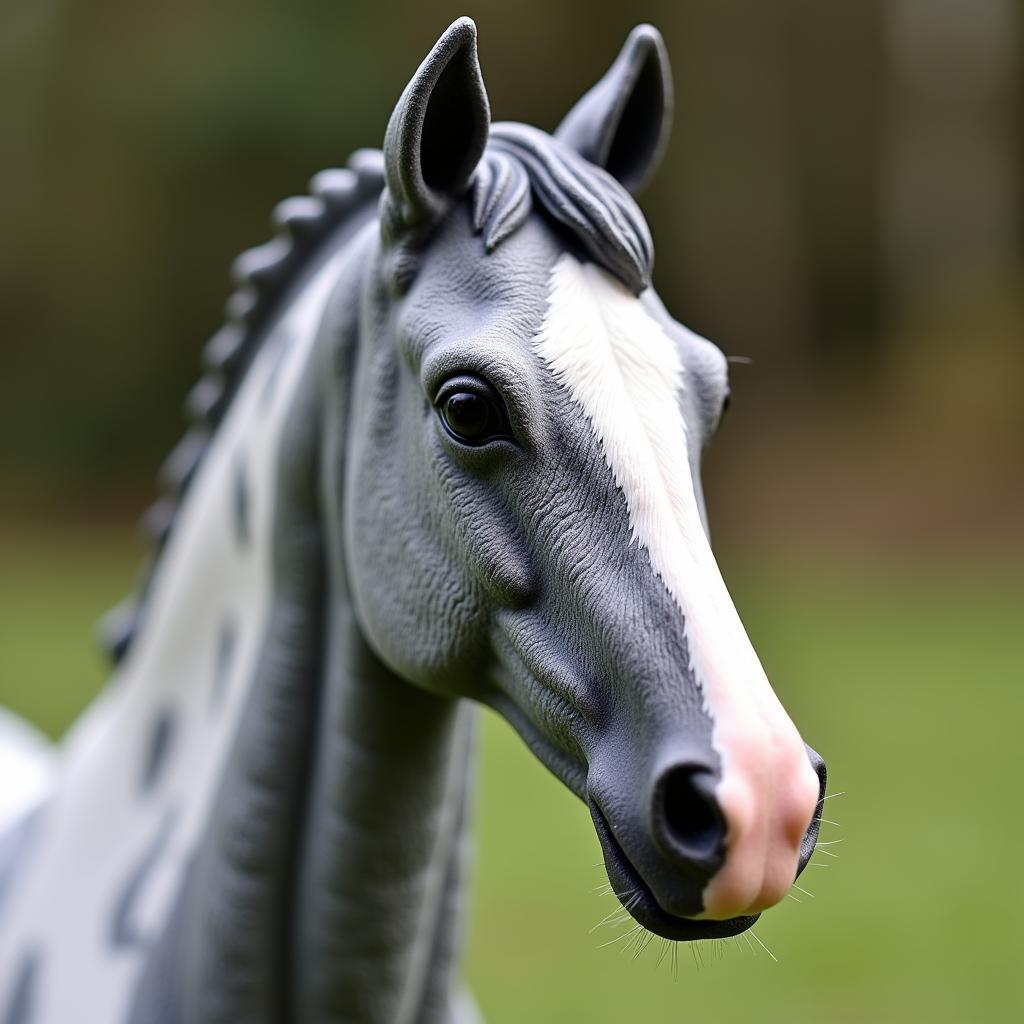 Breyer horse dapple grey close up