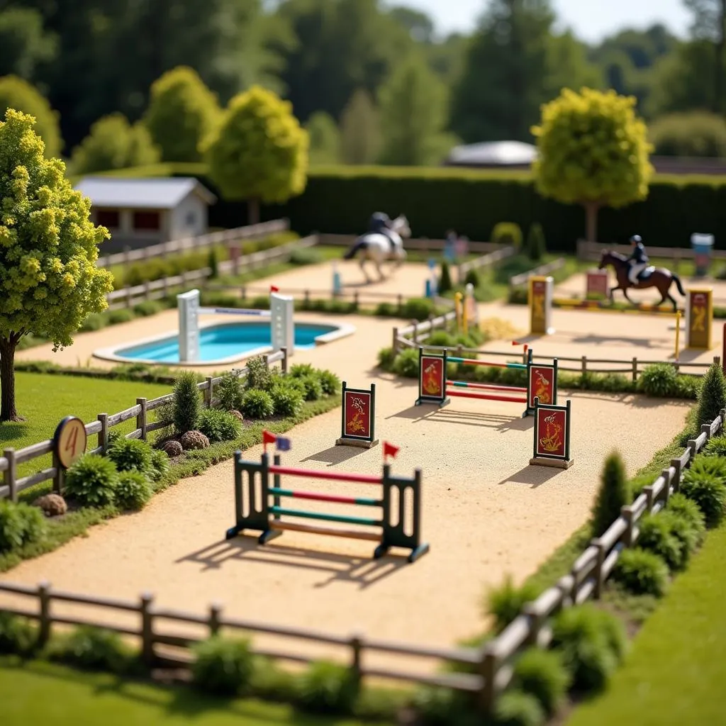 Breyer horse jumping course setup