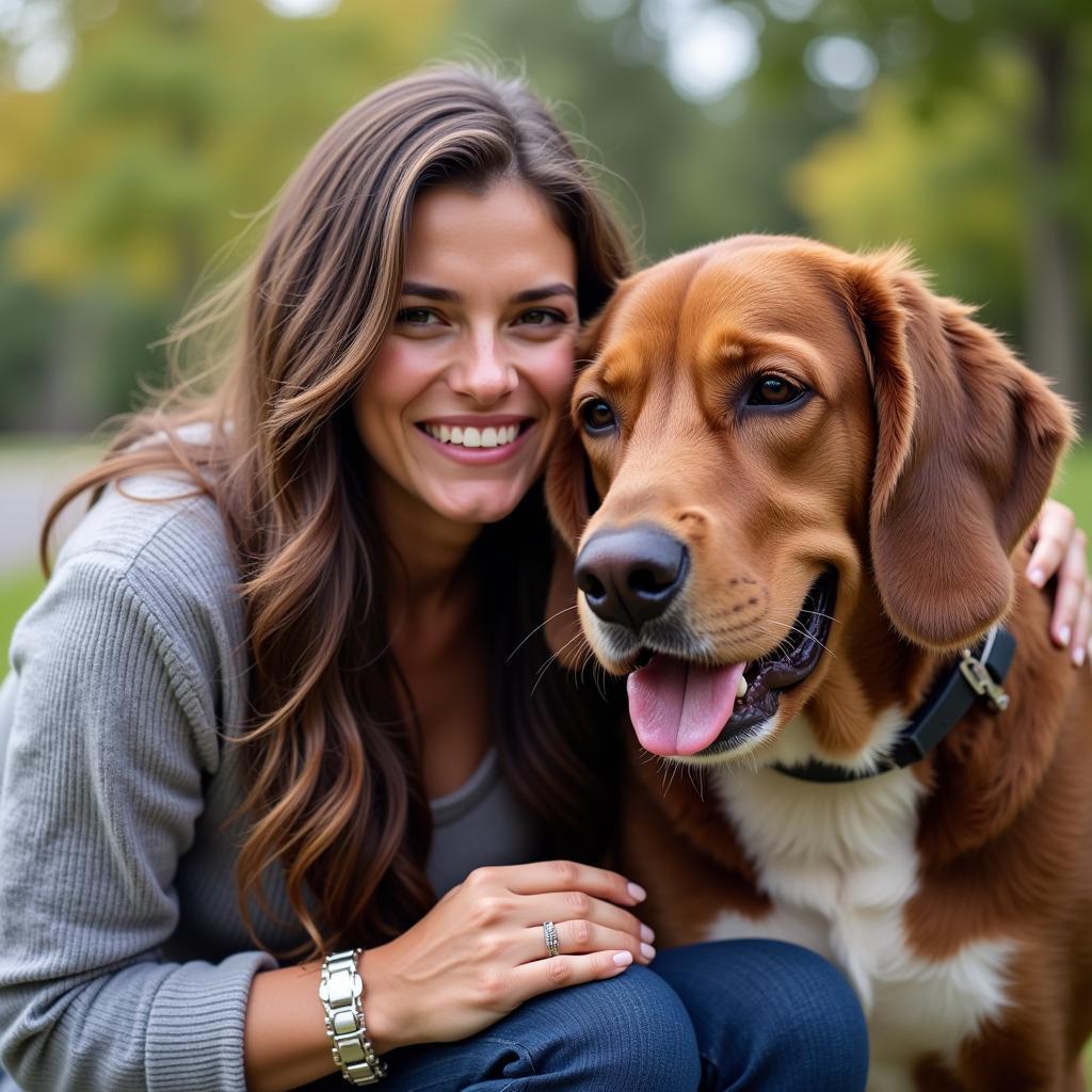 Brittany Pozzi Tonozzi with Benny after retirement