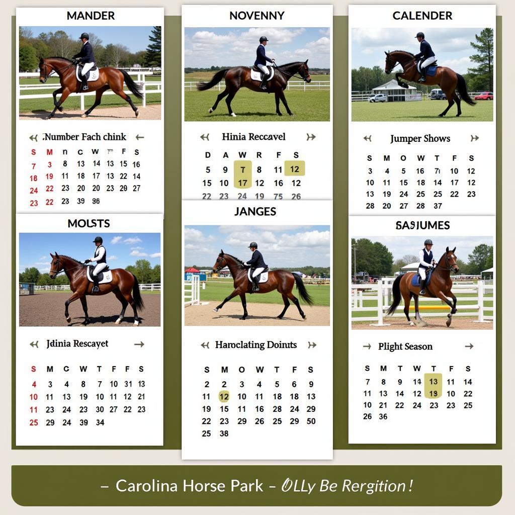 Carolina Horse Park Events Calendar