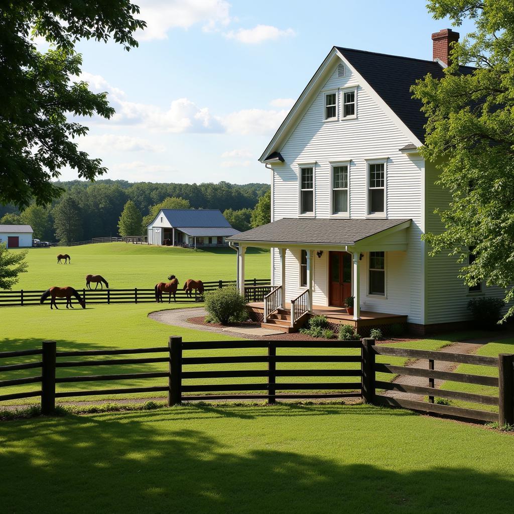  A charming farmhouse on a North Carolina horse farm 