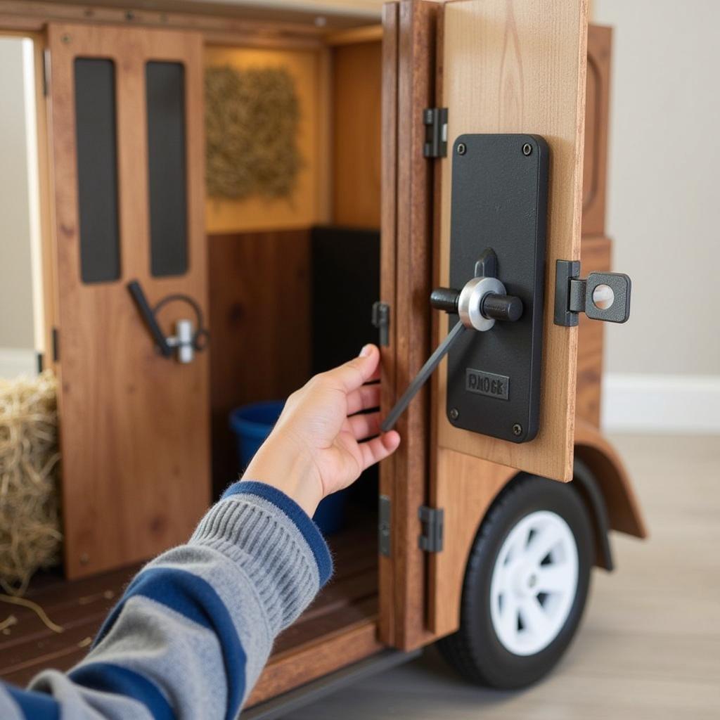 Horse Trailer Toy with Opening Doors