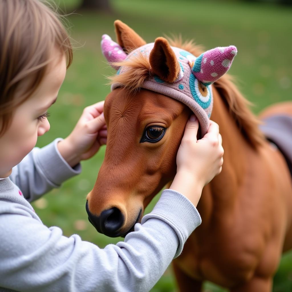 Child Attaching Ear Bonnet