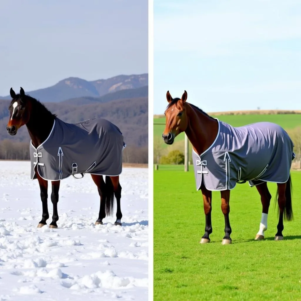 Choosing Rhino Horse Blankets for Different Climates