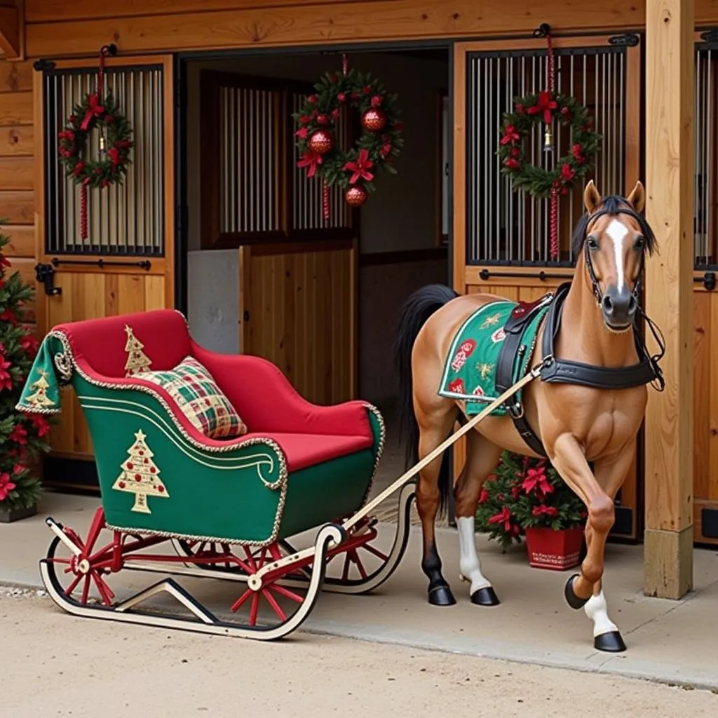 Horse-themed Christmas decorations for your stable