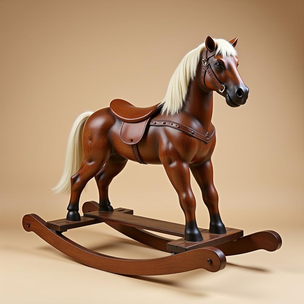 Timeless wooden rocking horse design