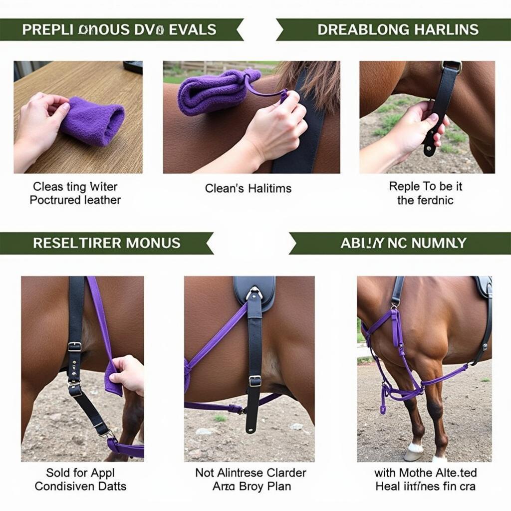 How to Clean a Purple Leather Horse Halter