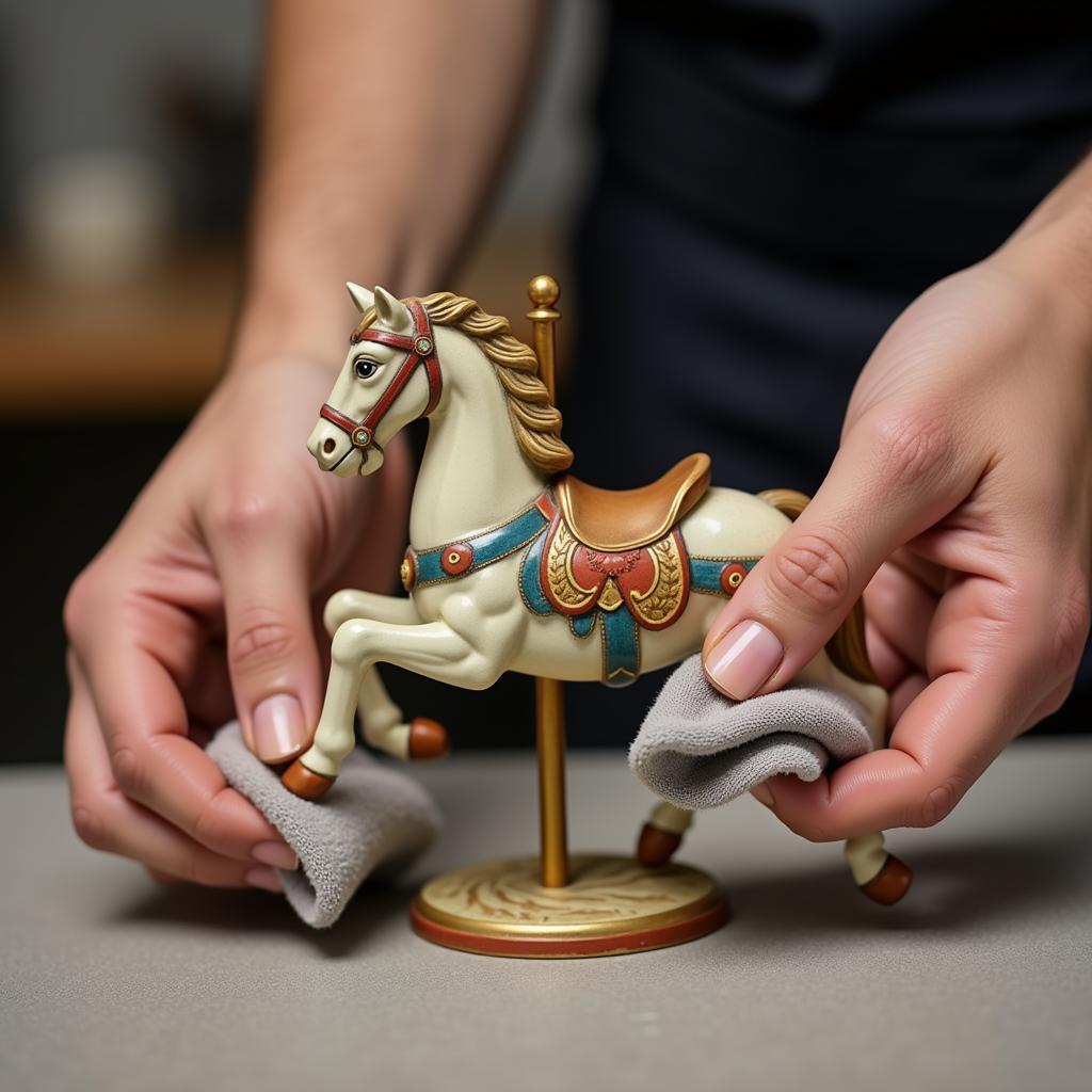 Cleaning and Restoring a Vintage Carousel Horse Figurine