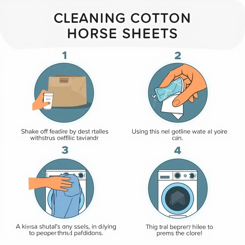 Properly cleaning a cotton horse sheet for optimal hygiene and longevity