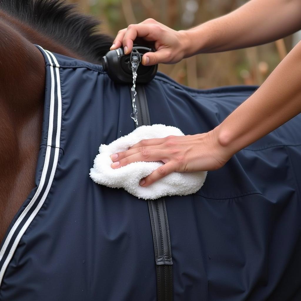 Cleaning Horse Fabric Panels